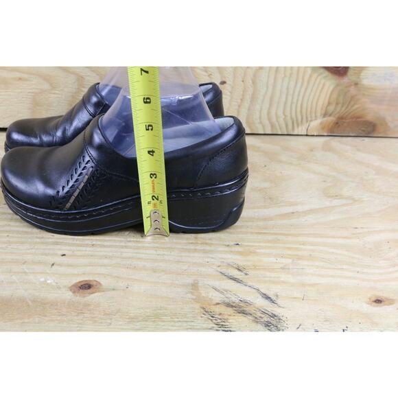Klogs Naples Womens 7M Black Leather Clogs Mules Comfort Shoes - Picture 6 of 7